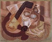 Juan Gris Single small round table painting